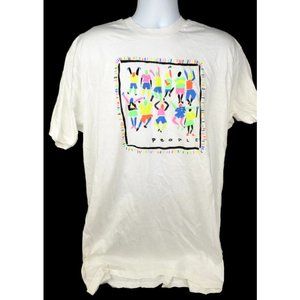 Vtg 1980's Neon People Dancing T-Shirt, Screen Stars Retro Deadstock XXXL